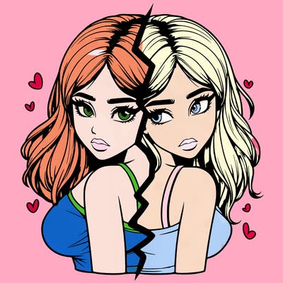 realistic girl split