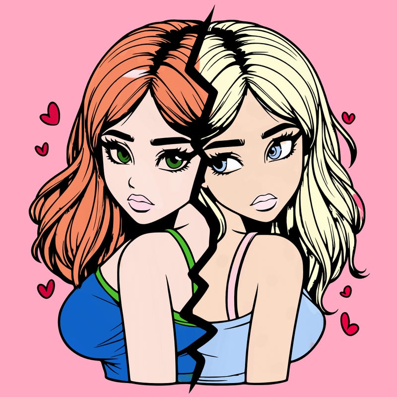 realistic girl split