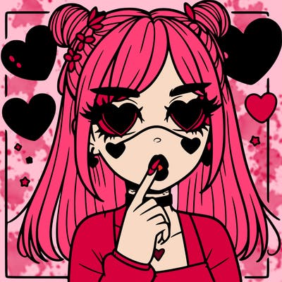 aesthetic heart girl