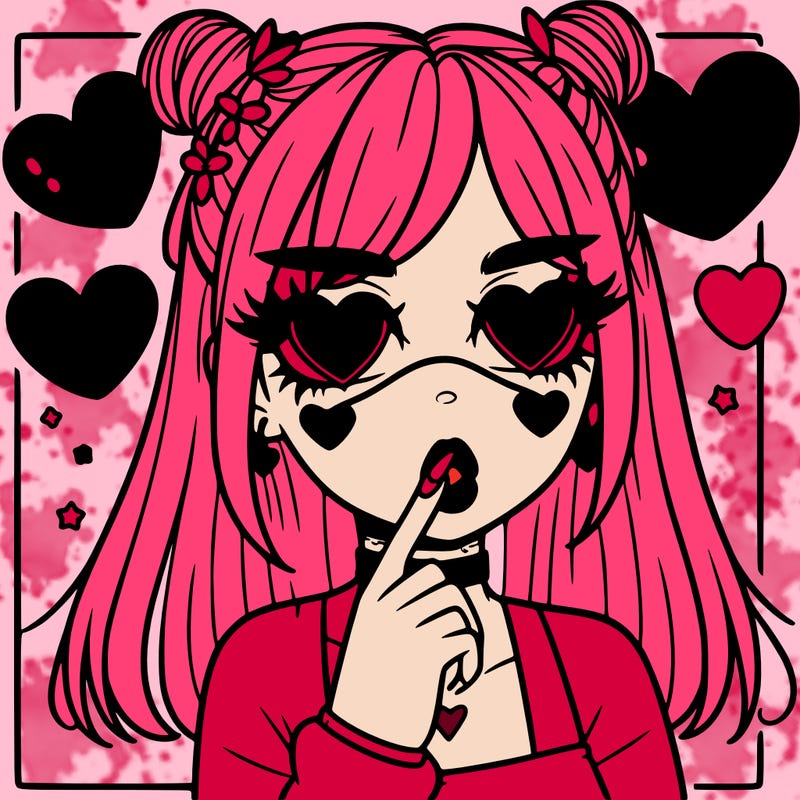 aesthetic heart girl