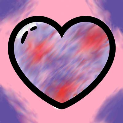 a blank heart