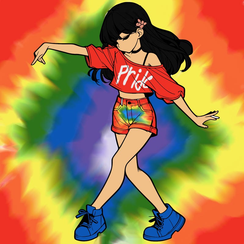 realistic girl danceing