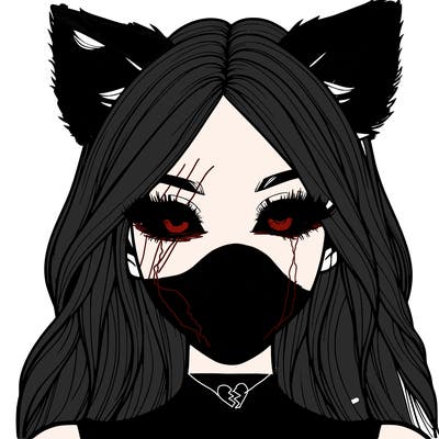 realistic girl with fox ears and realistic lips