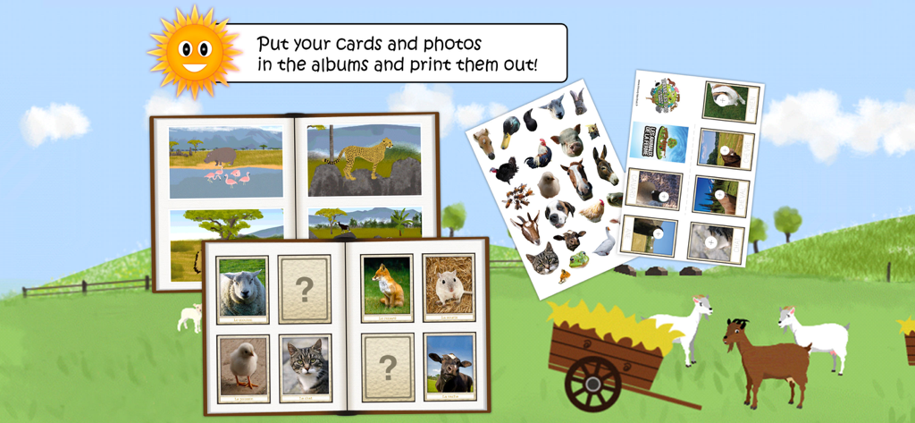 Animal World (Full Version) - Álbumes de fotos digitales de animales y hojas de tarjetas imprimibles de la aplicación educativa Animal World para niños.