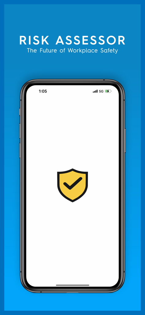 Risk Assessor Pro - Risk Assessor Pro splash screen showing a yellow safety shield icon with a checkmark