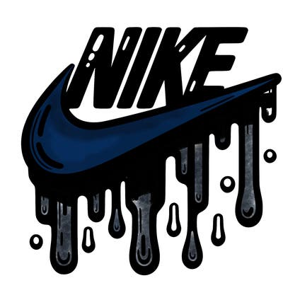 dripping nike logo