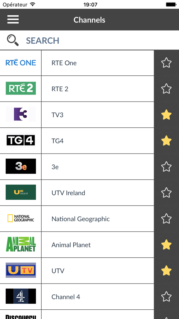 TV Guide Ireland : Irish TV program (IE) - Lista de canais de televisão irlandeses disponíveis, incluindo RTE e TG4, no aplicativo móvel TV Guide Ireland