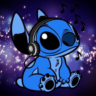 stitch listening to music
