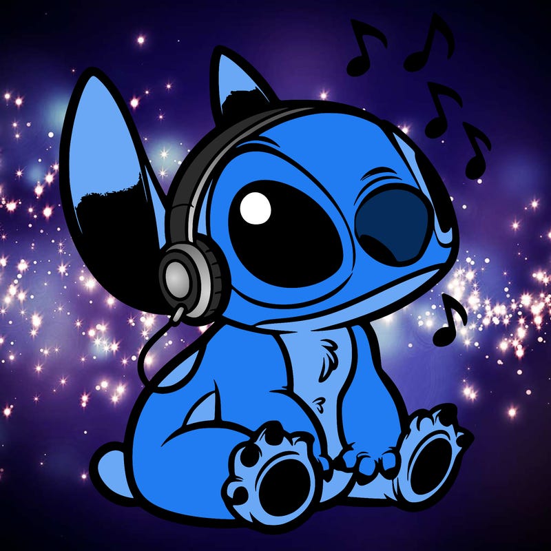 stitch listening to music