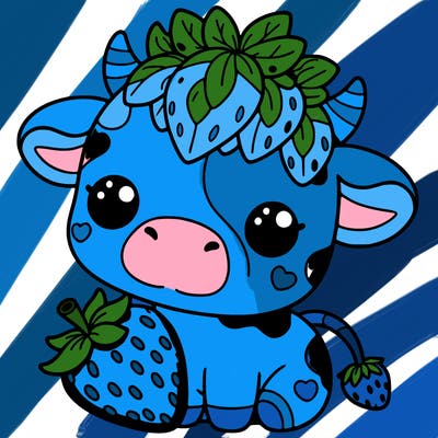 cute strawberry cow