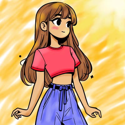 girl in a cute crop top