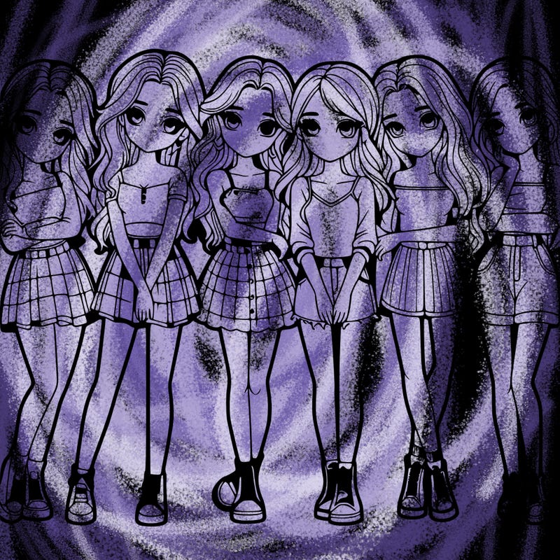 a group of girls realistic