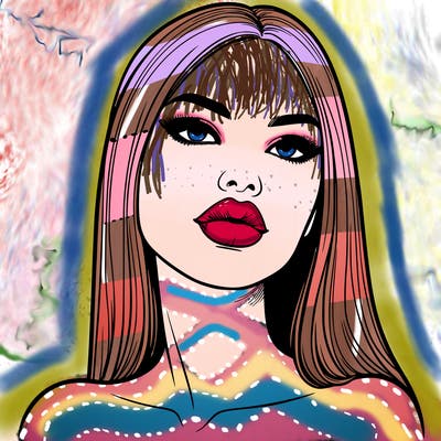 realistic woman with full lips