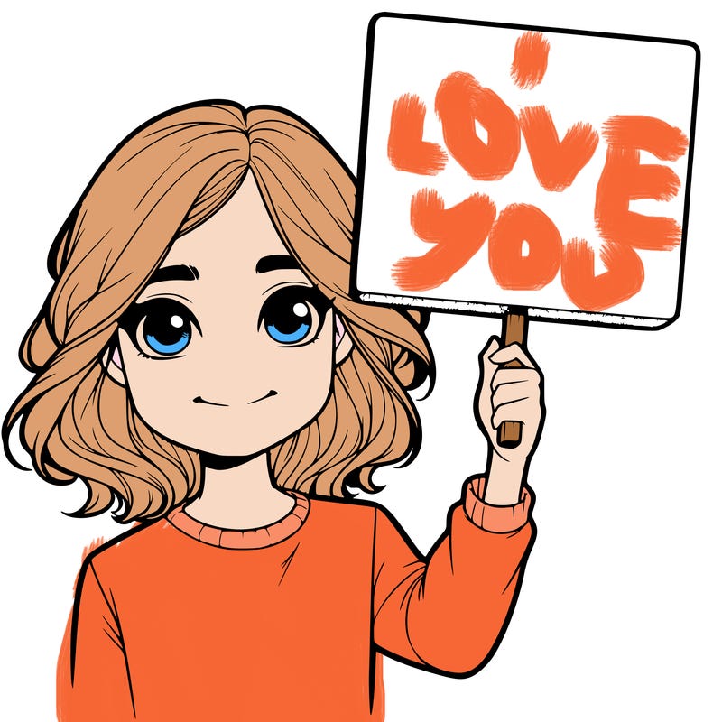 realistic girl holding up a sign