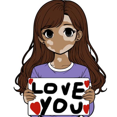 realistic girl holding a sign