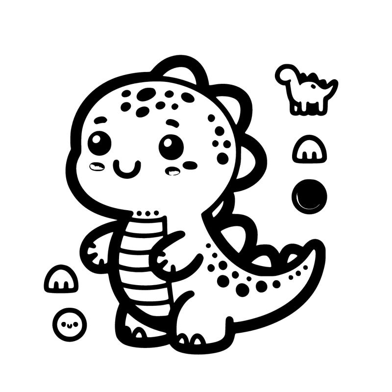 cute easy dinosaur