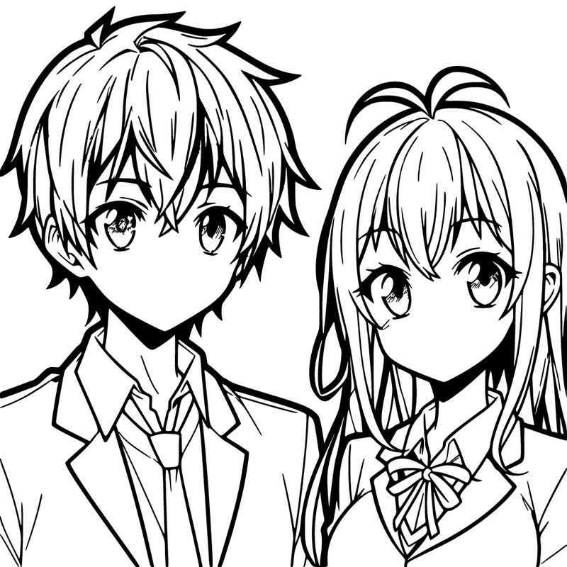 anime boy and girl