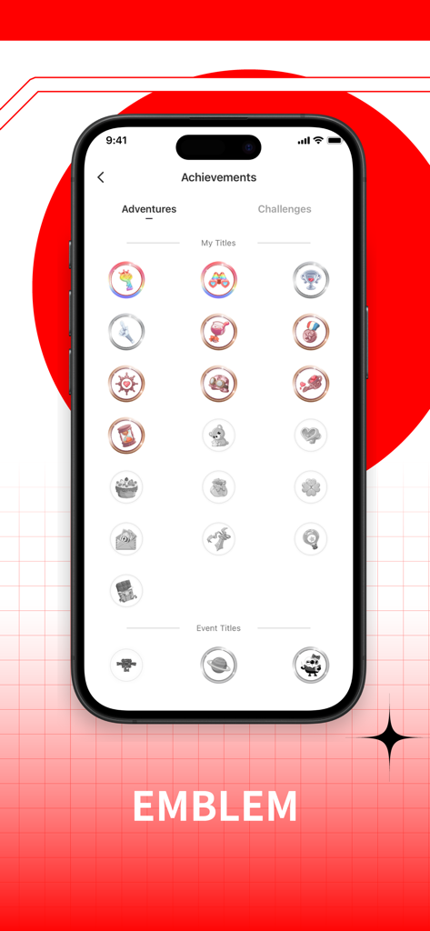 17LIVE - Live Streaming & Chat - Display of earned user achievement badges and titles within the 17LIVE app