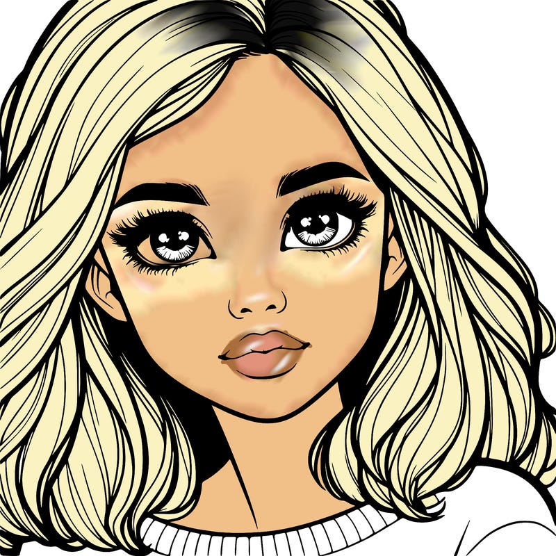 realistic girl whith cute eyes