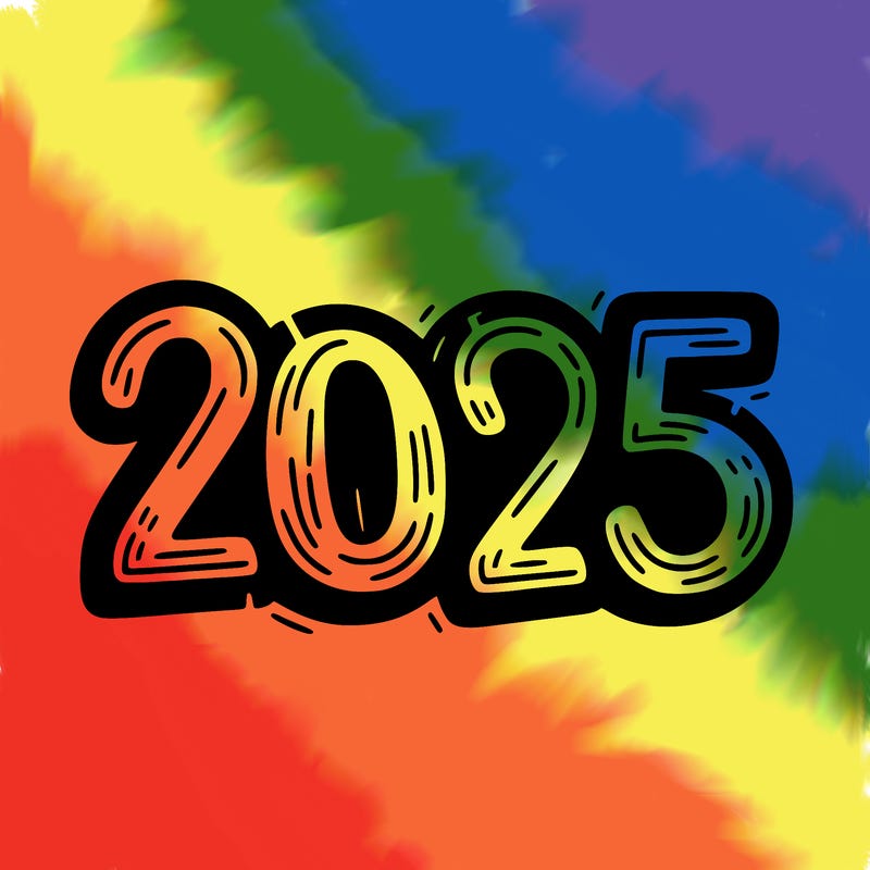 one line scrawled numbers sketch design “2025”