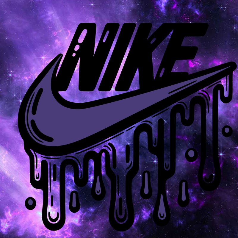 dripping nike logo