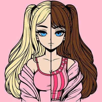 realistic girl split