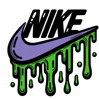 dripping nike logo