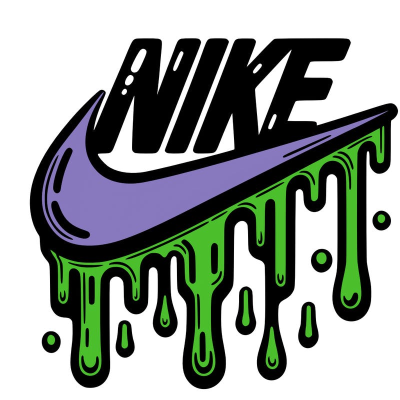dripping nike logo