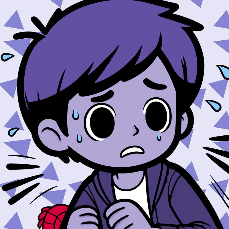a boy with a fearful look on her face