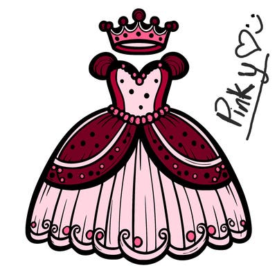 gown with tiara