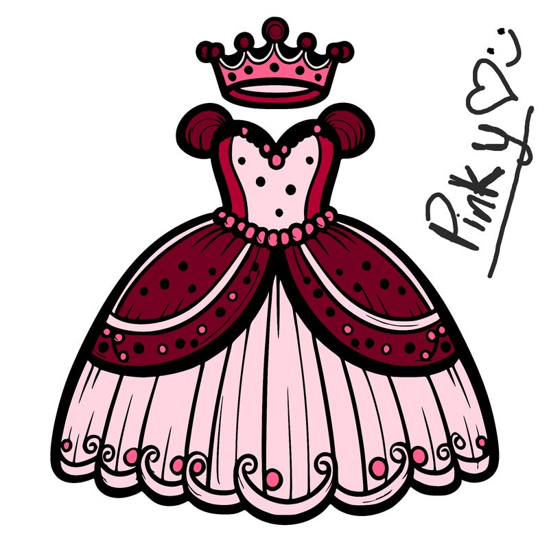 gown with tiara