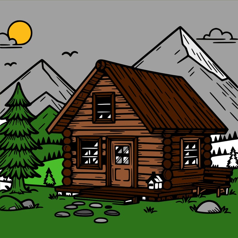 cabin in mountain