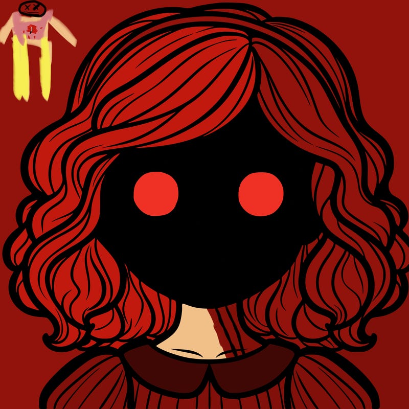 a girl with glowing eyes