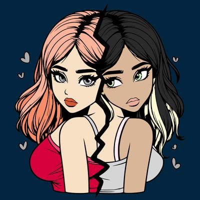 realistic girl split