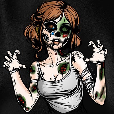 realistic zombie girl