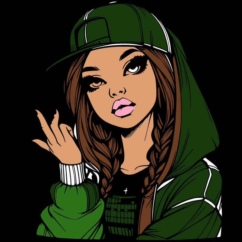 realistic hip hop girl