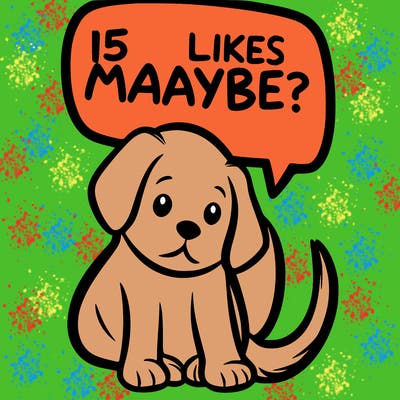 a puppy that says 5 like maybe