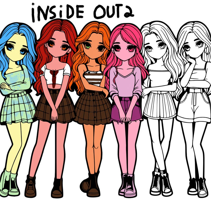 a group of girls realistic