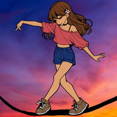 realistic girl danceing