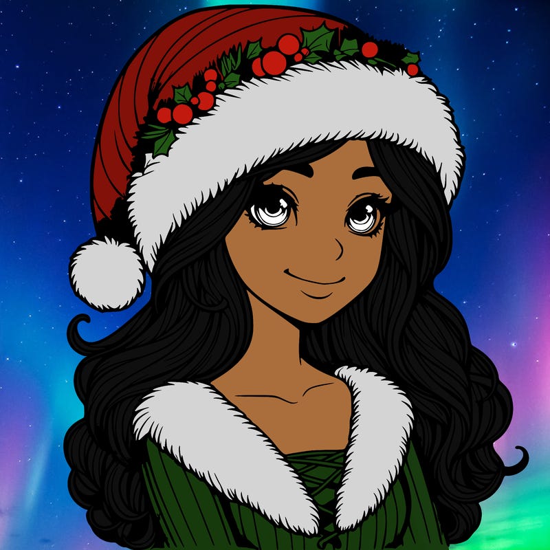 realistic christmas  girl