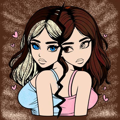 realistic girl split