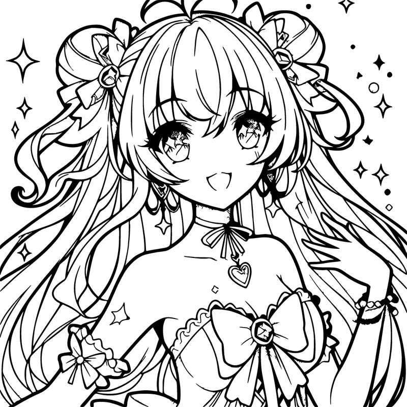 gorgeous anime magical girl