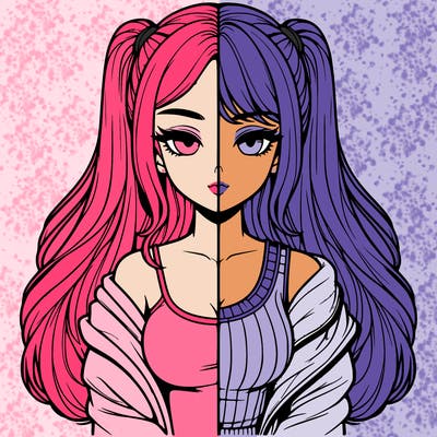 realistic girl split