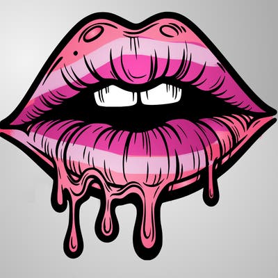 lips that look realistic and drip