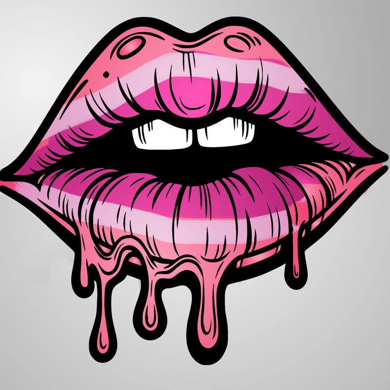 lips that look realistic and drip