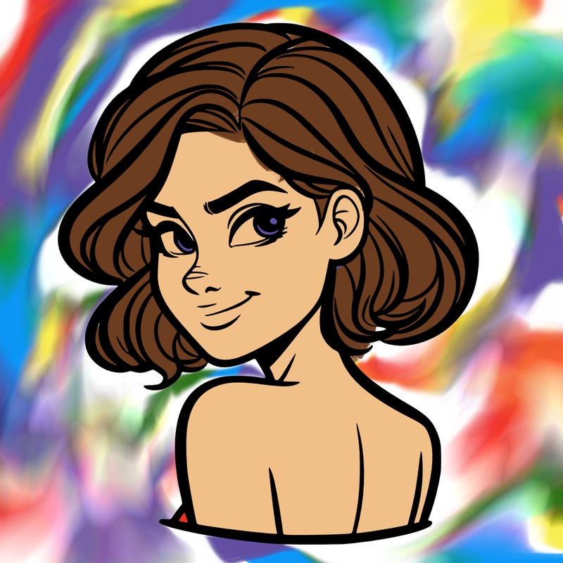 portrait of a woman looking over her shoulder smirking