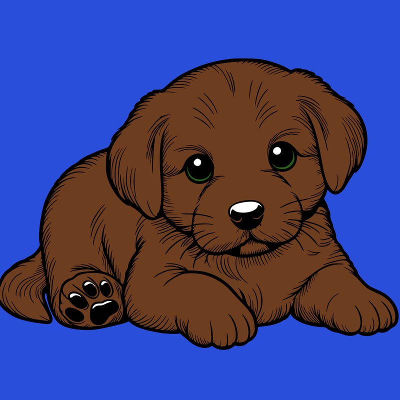 a cute realistic puppy