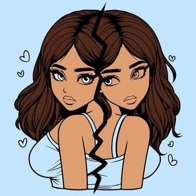 realistic girl split