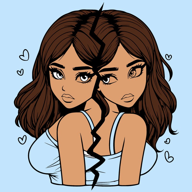 realistic girl split