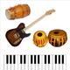 Tabla Drums Dhol Piano Guitar